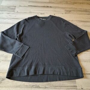 NWT Everlane Men's The Waffle Long Sleeve Crew Tee Slate Gray Organic Cotton XXL